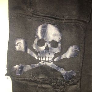 Tripp NYC Skull patched pants Skinny